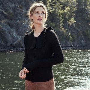 DÔEN Altheda Black Sweater Cardigan